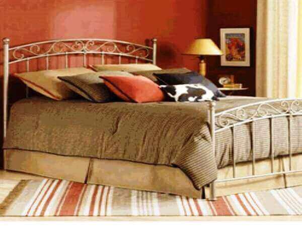 metal steel iron bed image