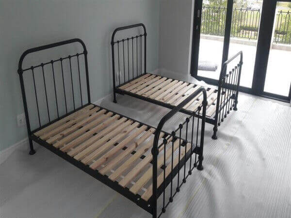 metal steel iron bed image