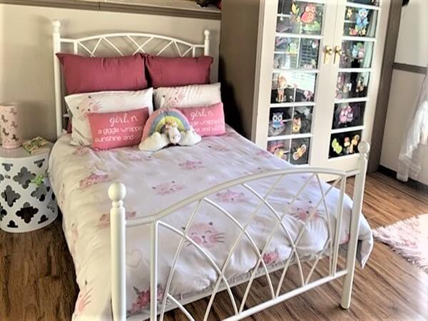 metal steel iron bed image