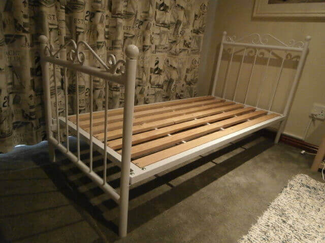 metal steel iron bed image