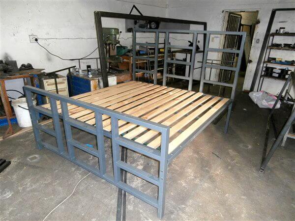 metal steel iron bed image