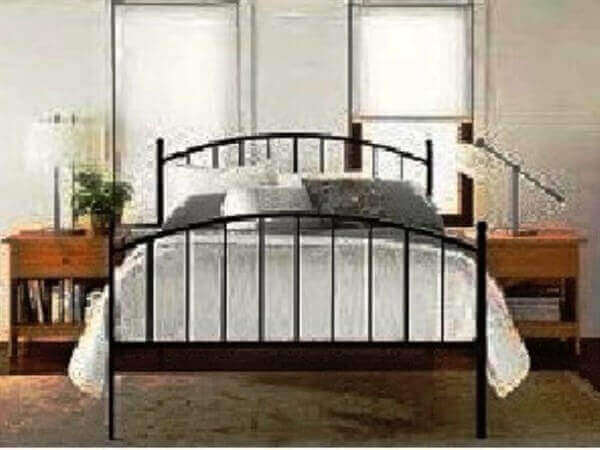 metal steel iron bed image