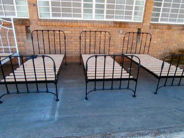 metal steel iron bed image
