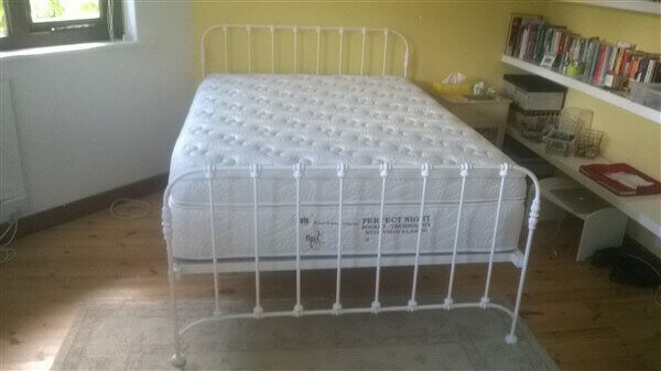 metal steel iron bed image