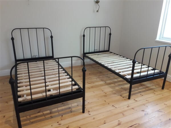 metal steel iron bed image