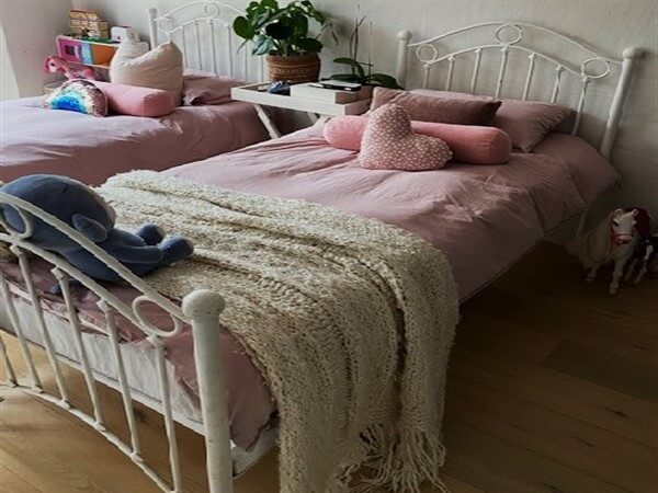 metal steel iron bed image